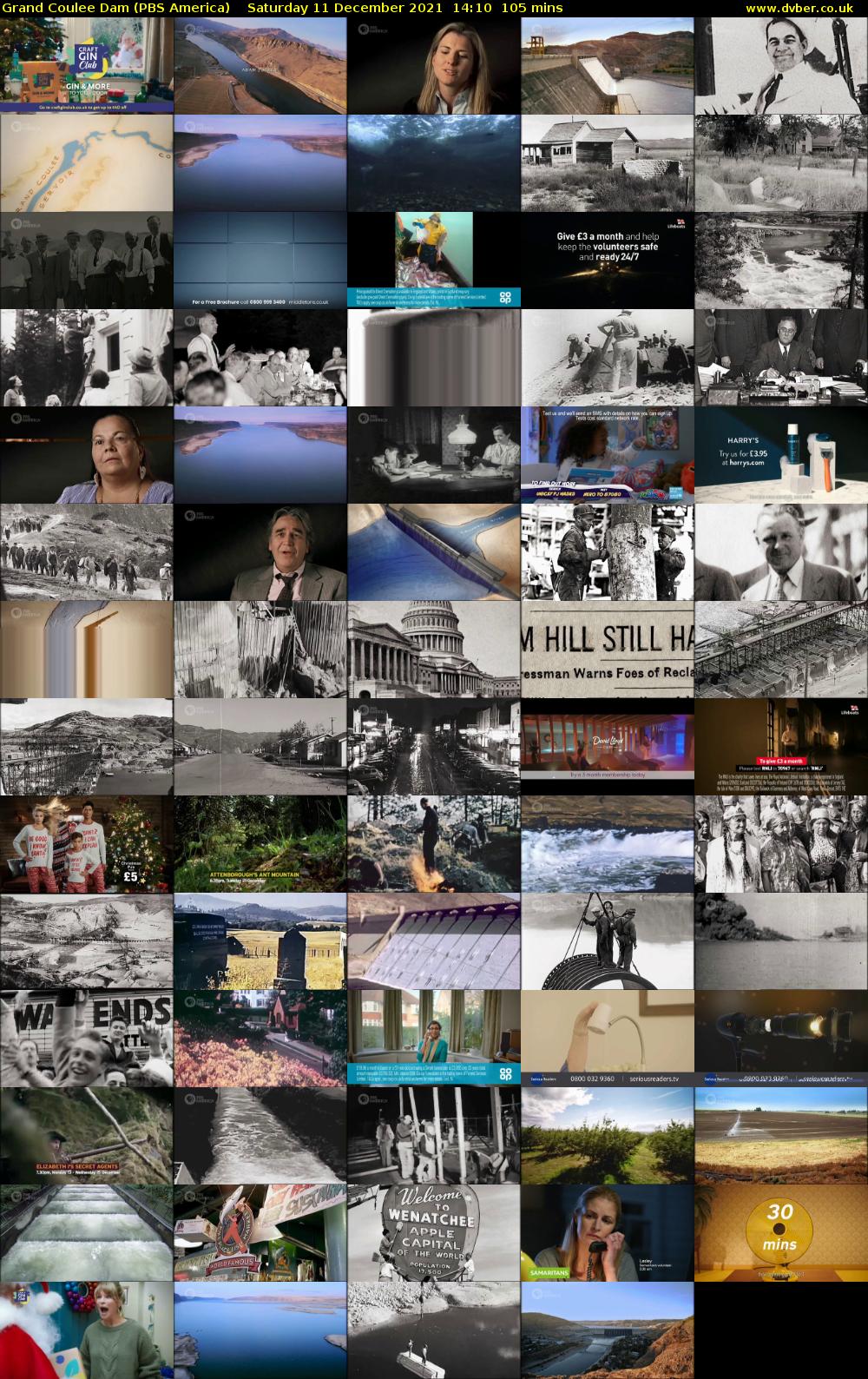 Grand Coulee Dam (PBS America) Saturday 11 December 2021 14:10 - 15:55