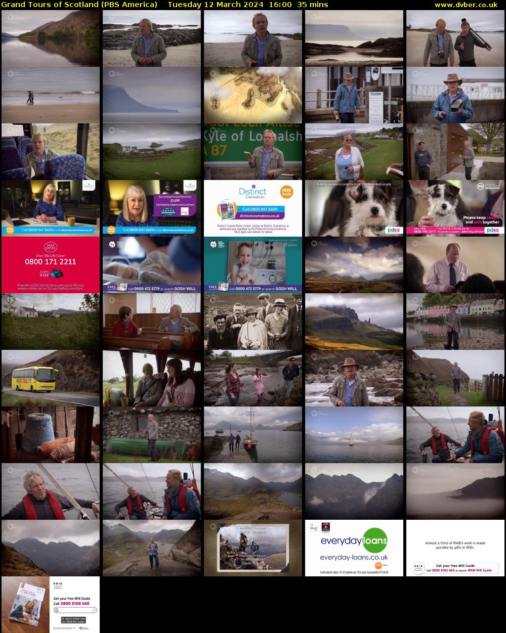 Grand Tours of Scotland (PBS America) Tuesday 12 March 2024 16:00 - 16:35