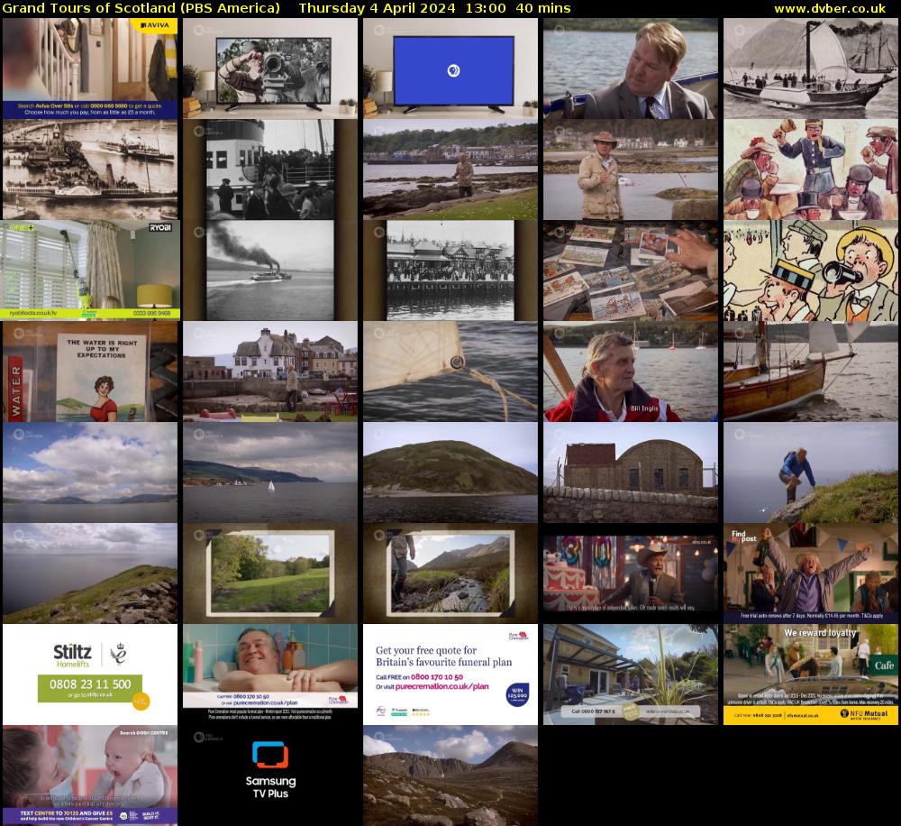 Grand Tours of Scotland (PBS America) Thursday 4 April 2024 13:00 - 13:40
