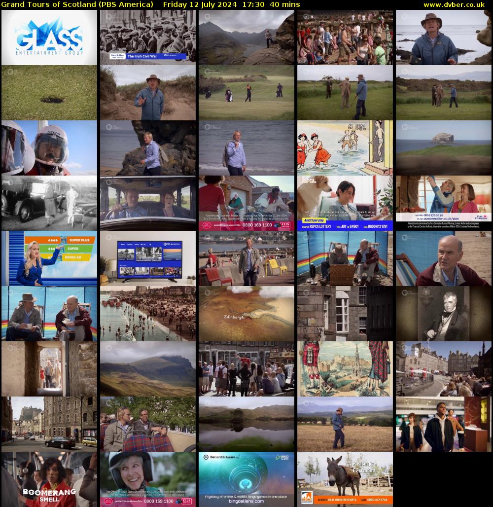Grand Tours of Scotland (PBS America) Friday 12 July 2024 17:30 - 18:10