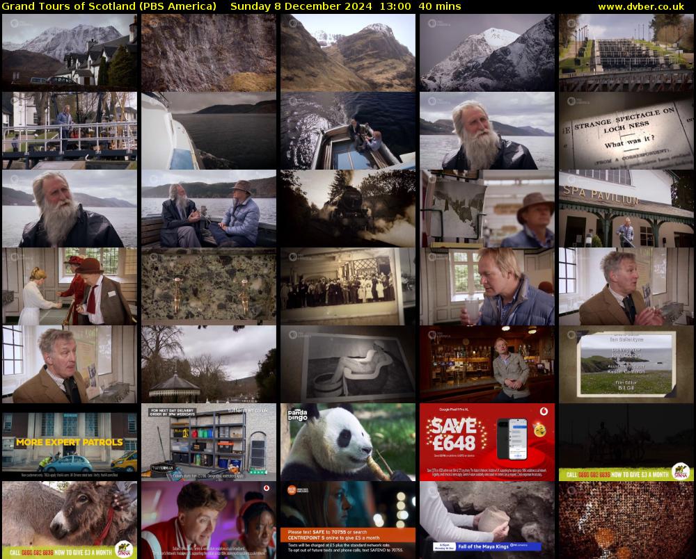 Grand Tours of Scotland (PBS America) Sunday 8 December 2024 13:00 - 13:40