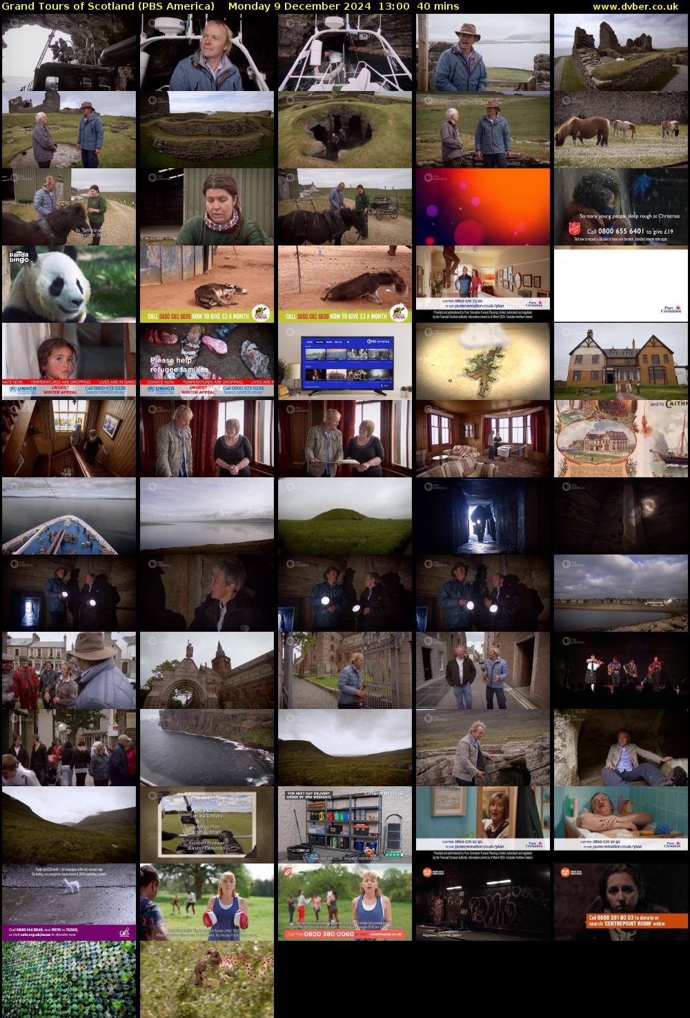 Grand Tours of Scotland (PBS America) Monday 9 December 2024 13:00 - 13:40