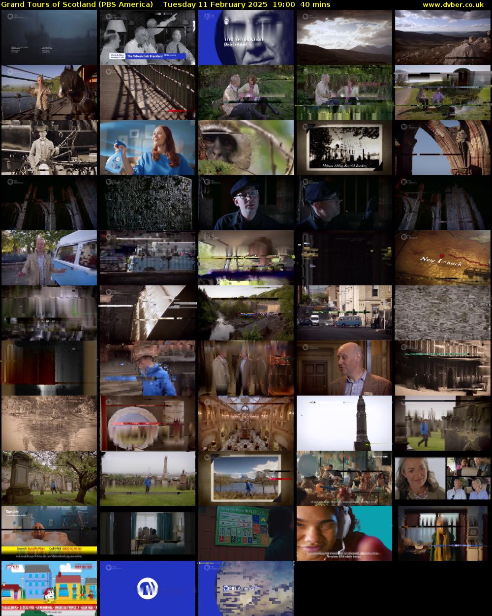 Grand Tours of Scotland (PBS America) Tuesday 11 February 2025 19:00 - 19:40