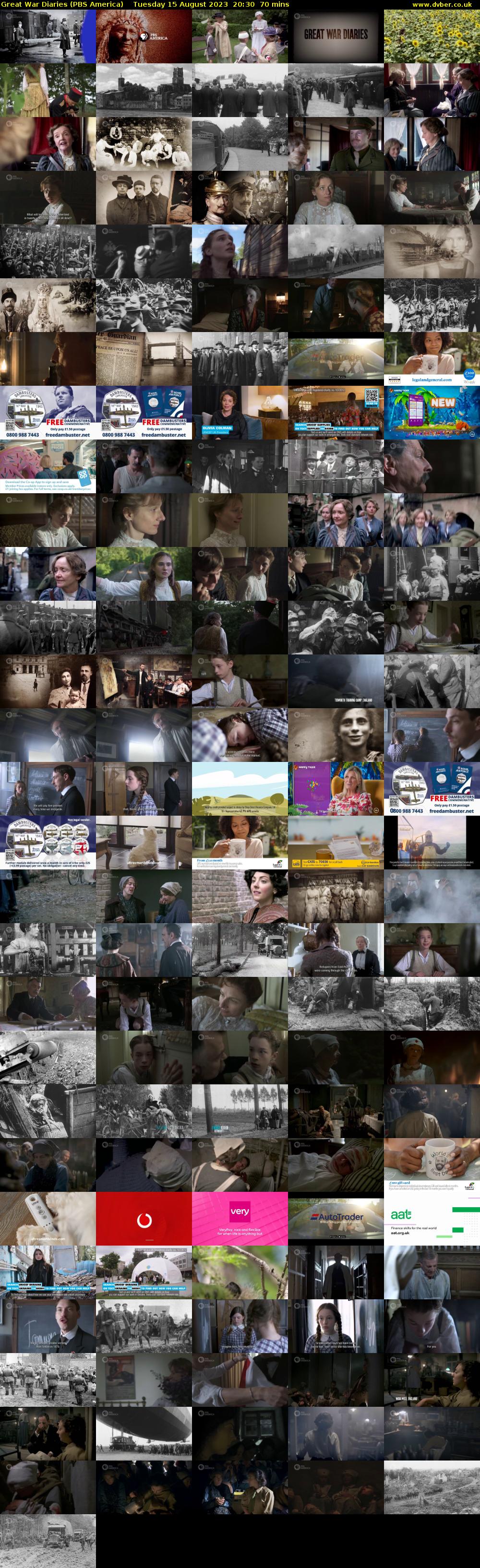 Great War Diaries (PBS America) Tuesday 15 August 2023 20:30 - 21:40