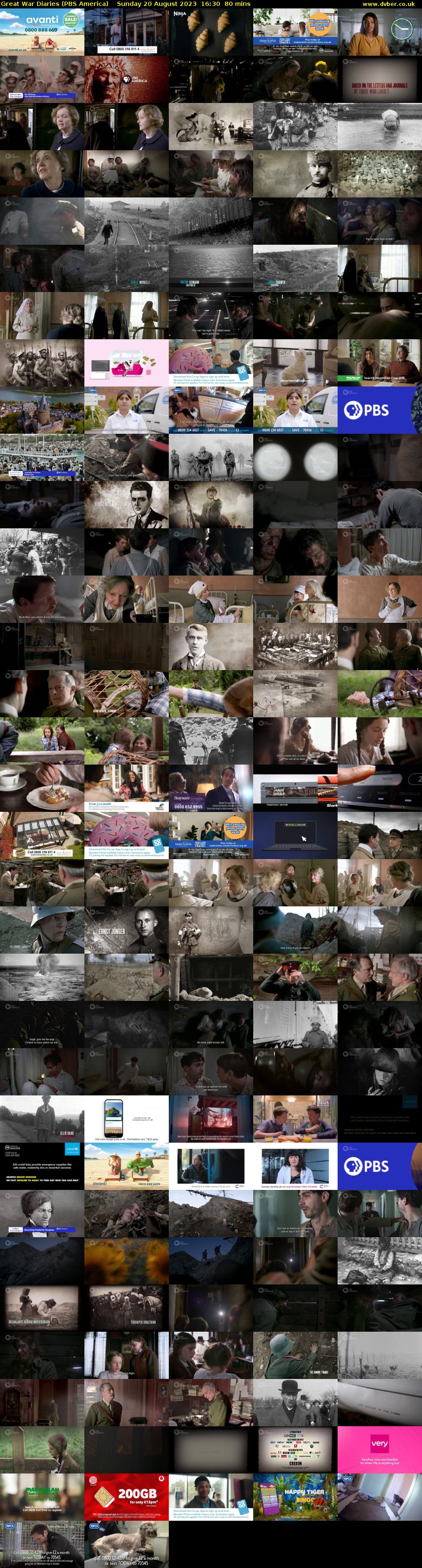 Great War Diaries (PBS America) Sunday 20 August 2023 16:30 - 17:50