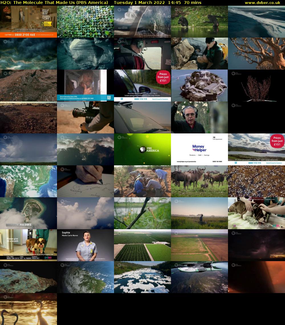 H2O: The Molecule That Made Us (PBS America) Tuesday 1 March 2022 14:45 - 15:55