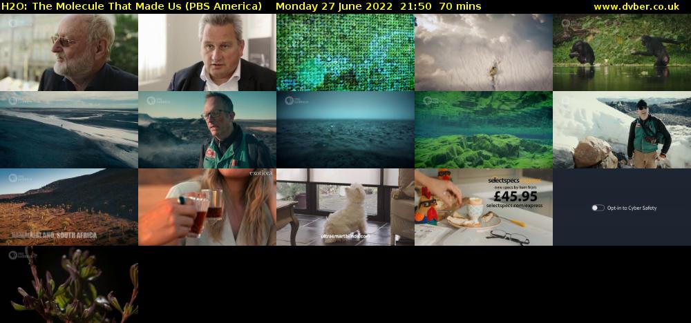 H2O: The Molecule That Made Us (PBS America) Monday 27 June 2022 21:50 - 23:00
