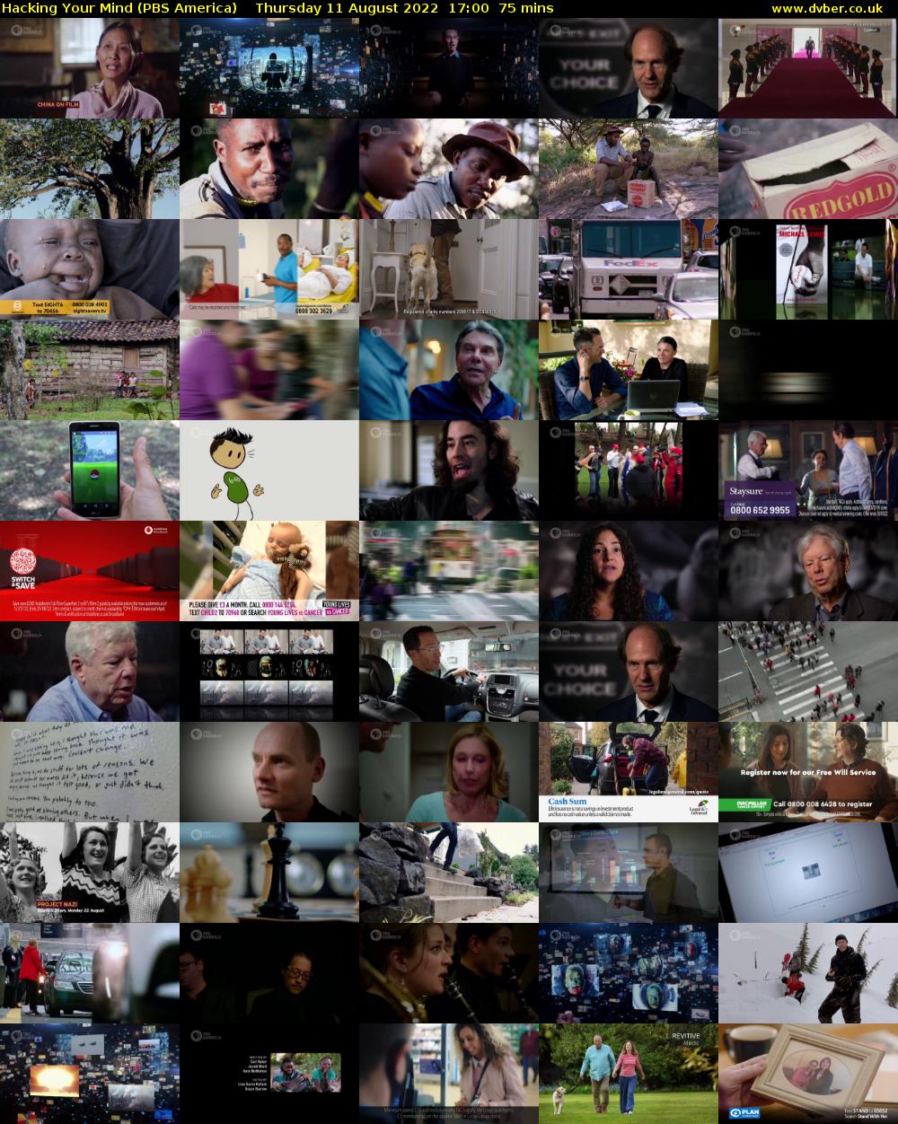 Hacking Your Mind (PBS America) Thursday 11 August 2022 17:00 - 18:15