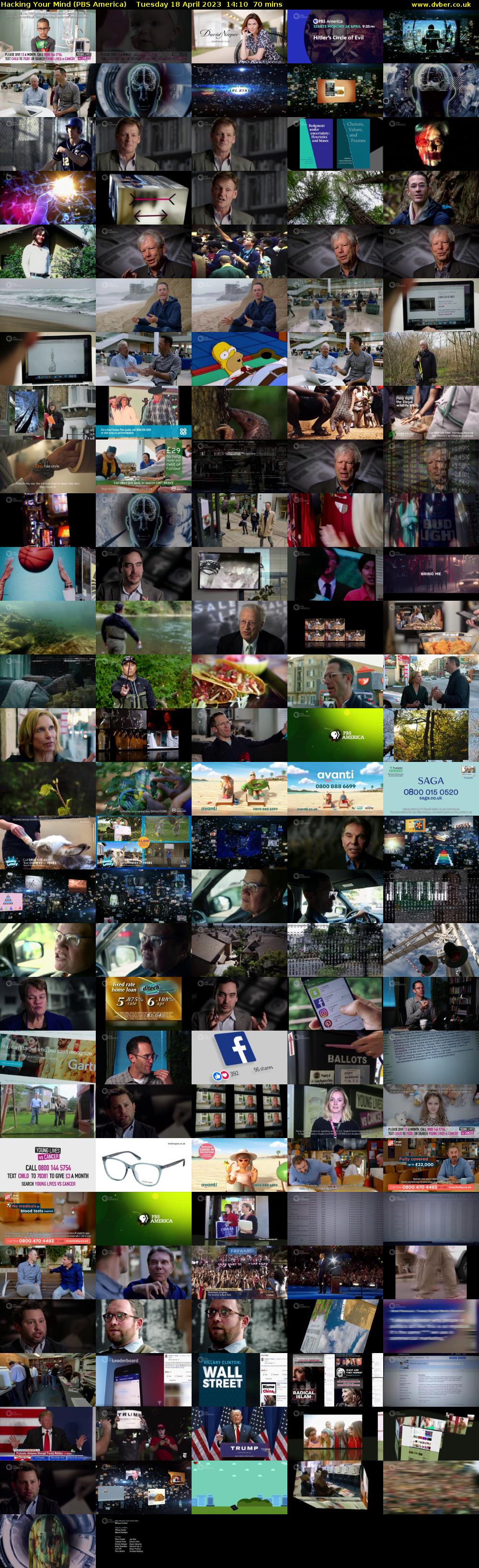 Hacking Your Mind (PBS America) Tuesday 18 April 2023 14:10 - 15:20