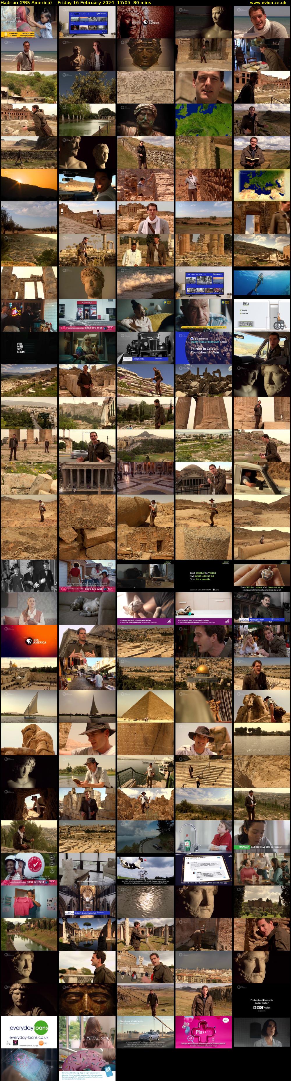 Hadrian (PBS America) Friday 16 February 2024 17:05 - 18:25