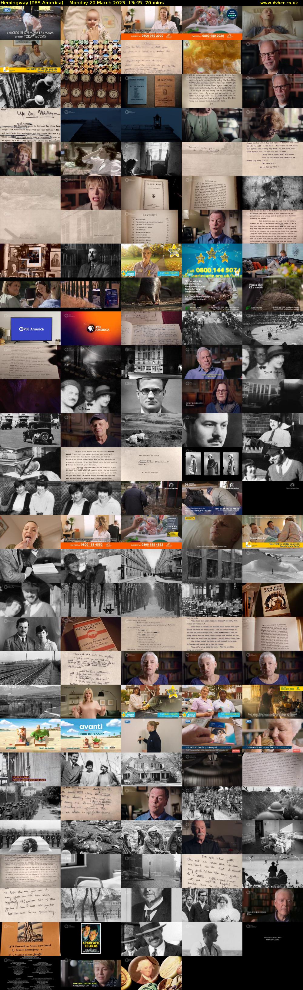 Hemingway (PBS America) Monday 20 March 2023 13:45 - 14:55