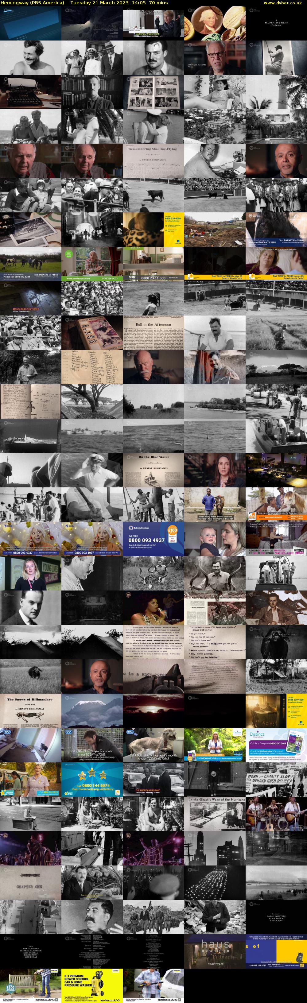 Hemingway (PBS America) Tuesday 21 March 2023 14:05 - 15:15