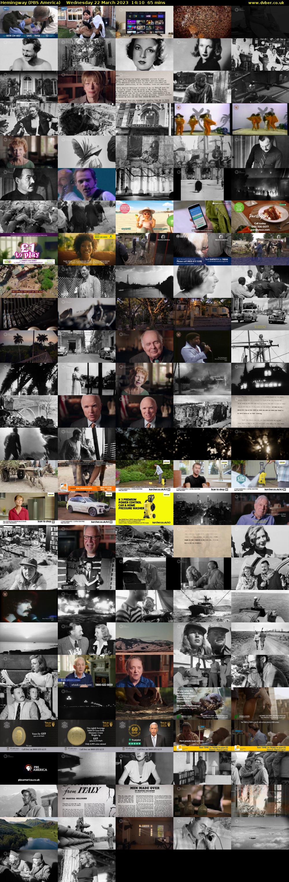 Hemingway (PBS America) Wednesday 22 March 2023 14:10 - 15:15