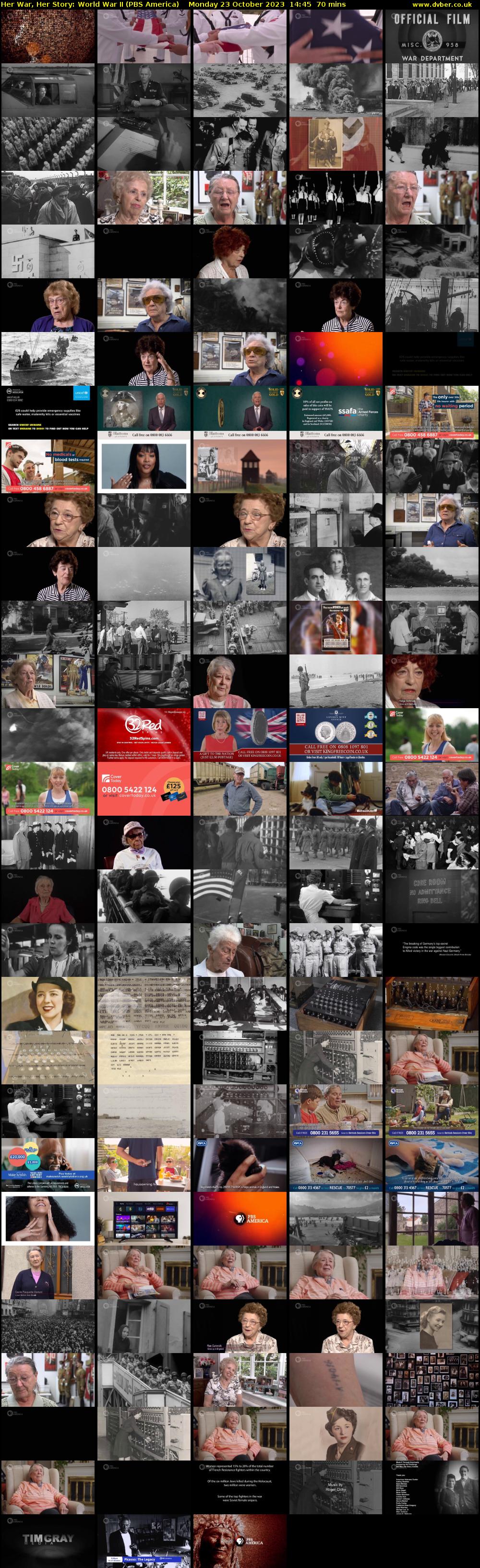 Her War, Her Story: World War II (PBS America) Monday 23 October 2023 14:45 - 15:55