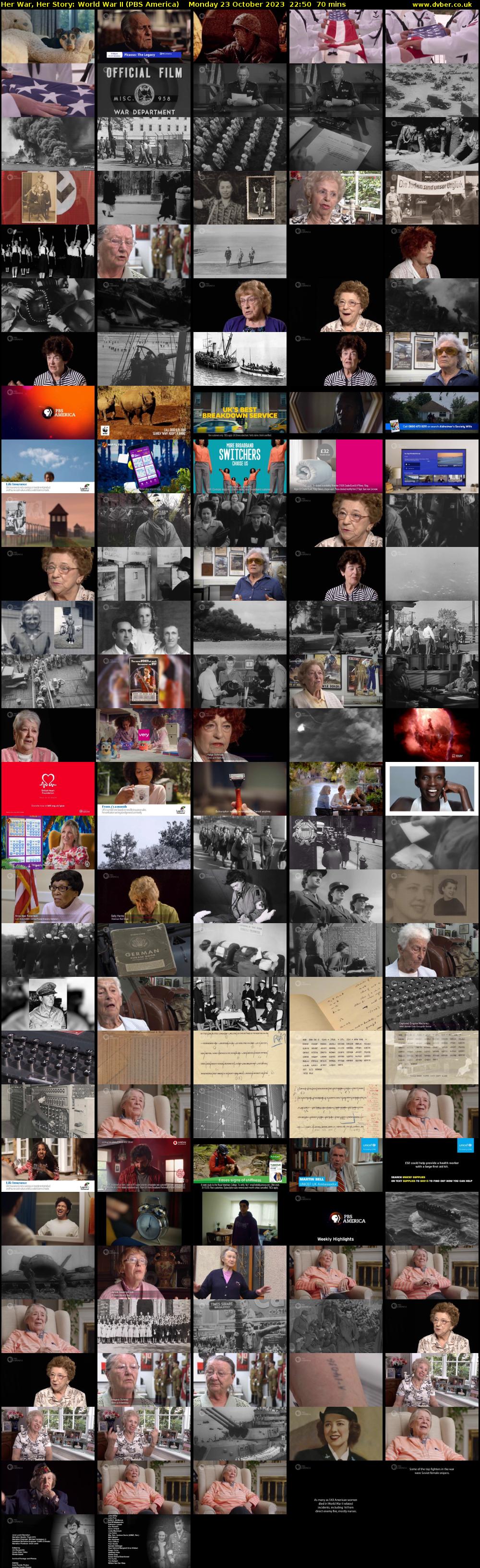 Her War, Her Story: World War II (PBS America) Monday 23 October 2023 22:50 - 00:00