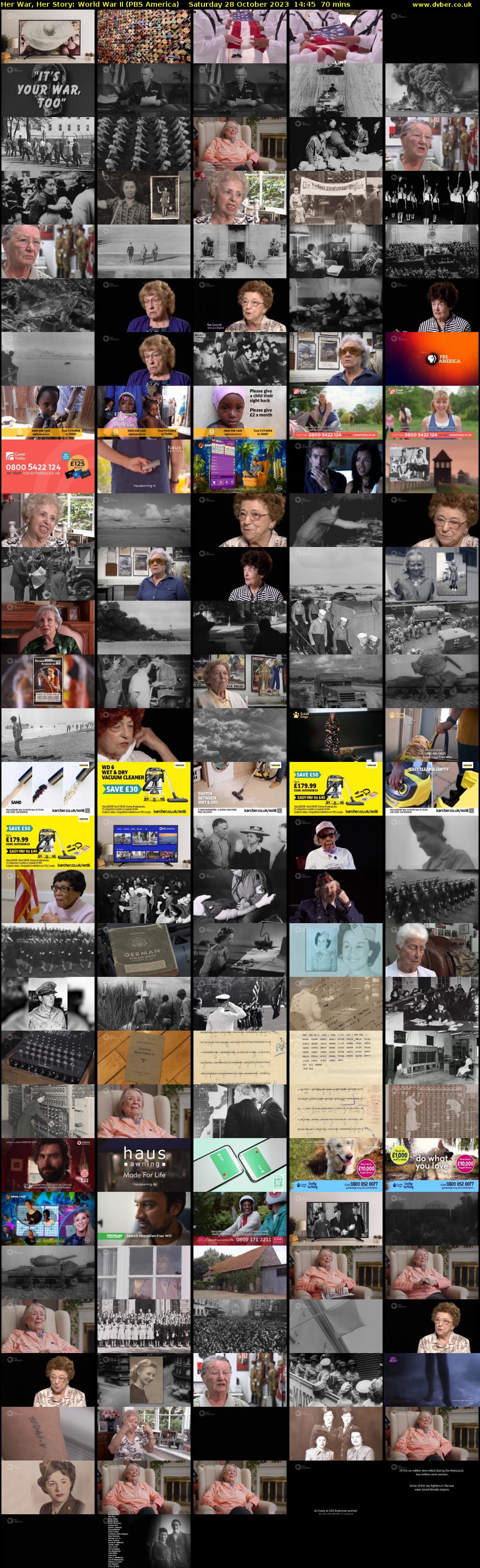 Her War, Her Story: World War II (PBS America) Saturday 28 October 2023 14:45 - 15:55