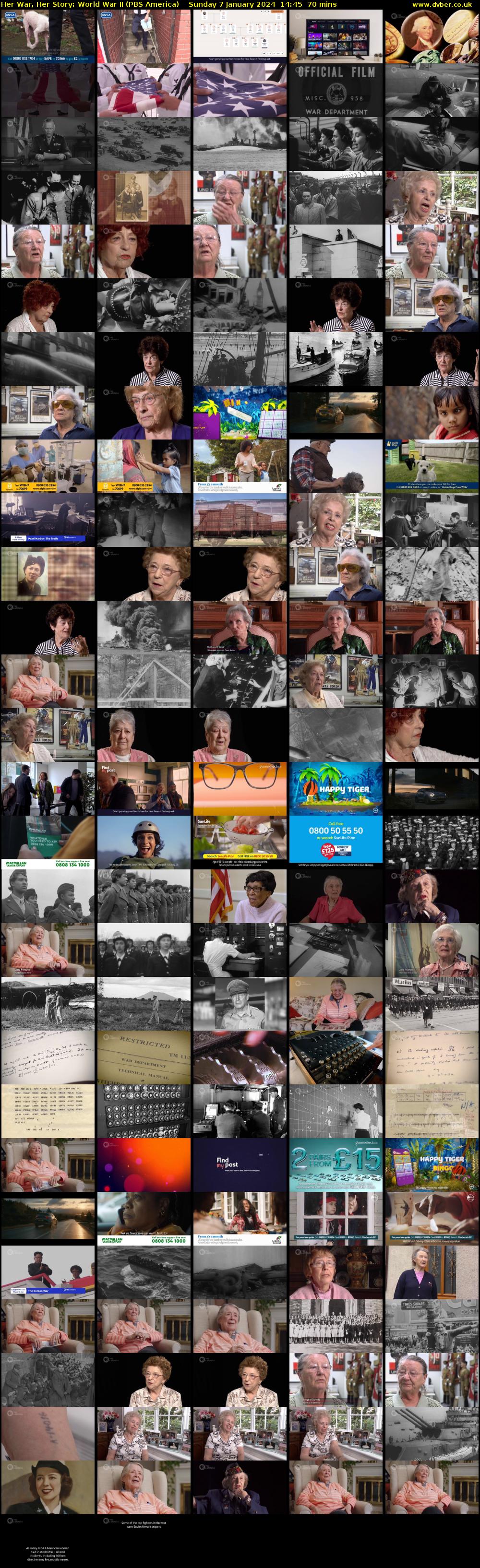 Her War, Her Story: World War II (PBS America) Sunday 7 January 2024 14:45 - 15:55