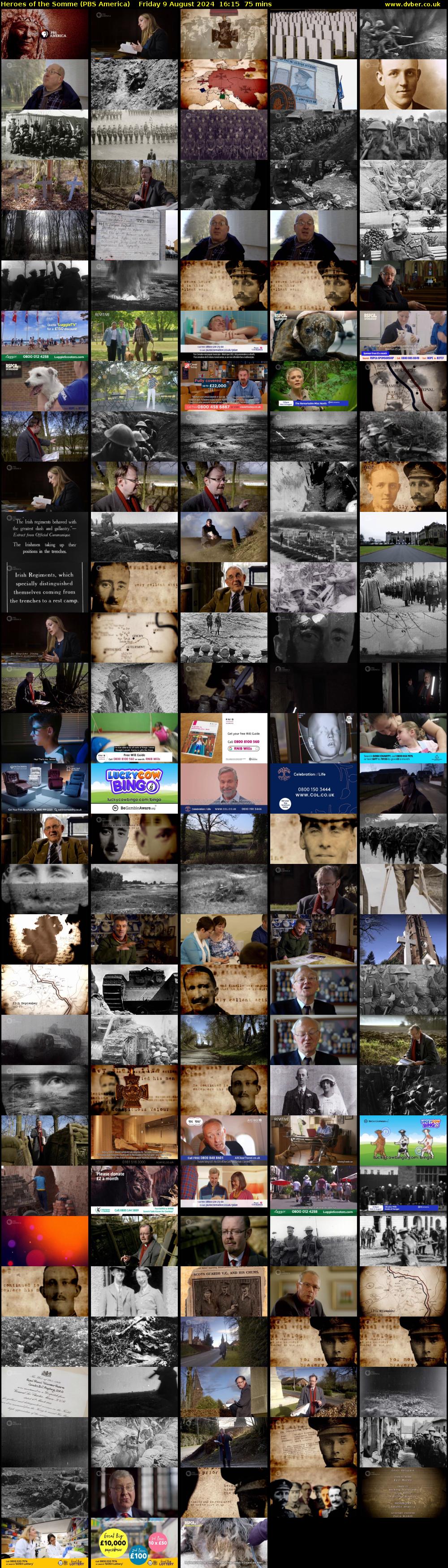 Heroes of the Somme (PBS America) Friday 9 August 2024 16:15 - 17:30