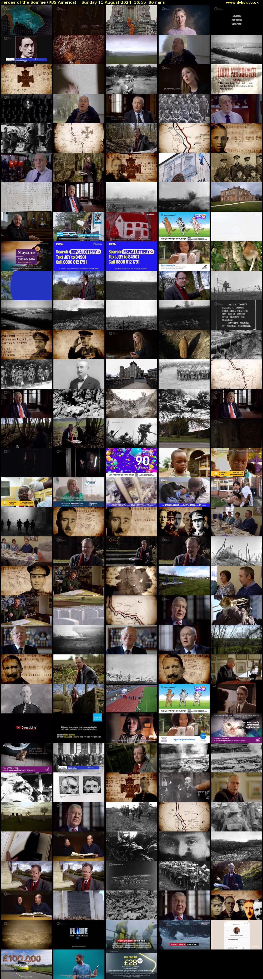 Heroes of the Somme (PBS America) Sunday 11 August 2024 16:55 - 18:15