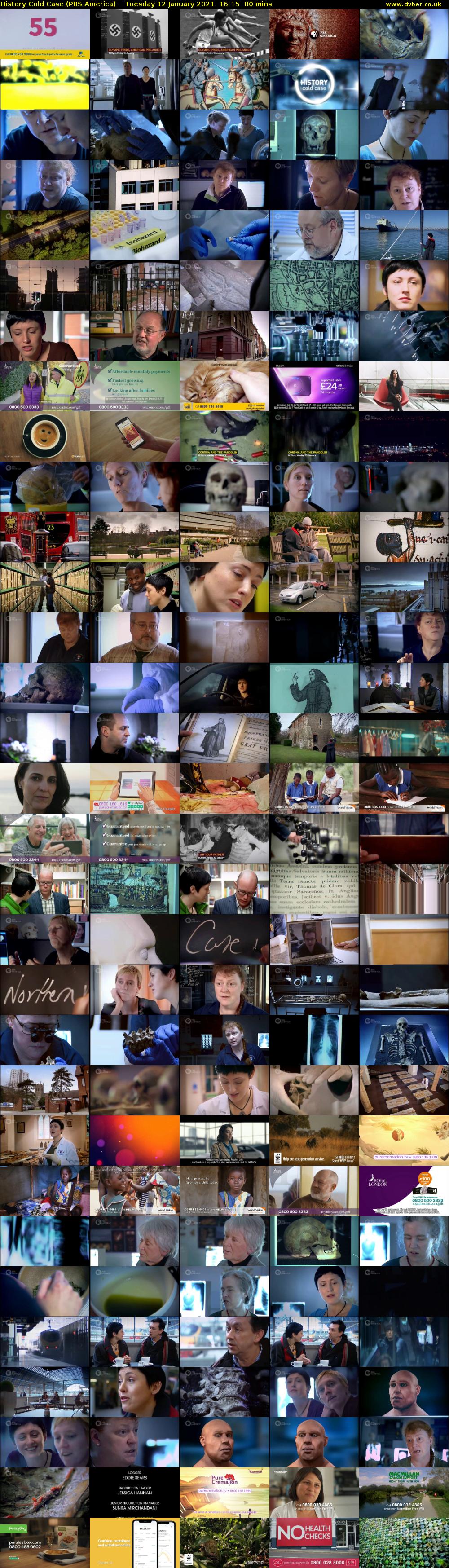 History Cold Case (PBS America) Tuesday 12 January 2021 16:15 - 17:35