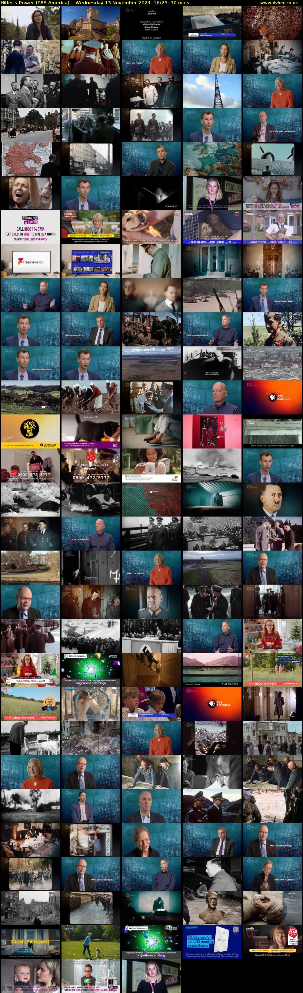 Hitler's Power (PBS America) Wednesday 13 November 2024 16:25 - 17:35