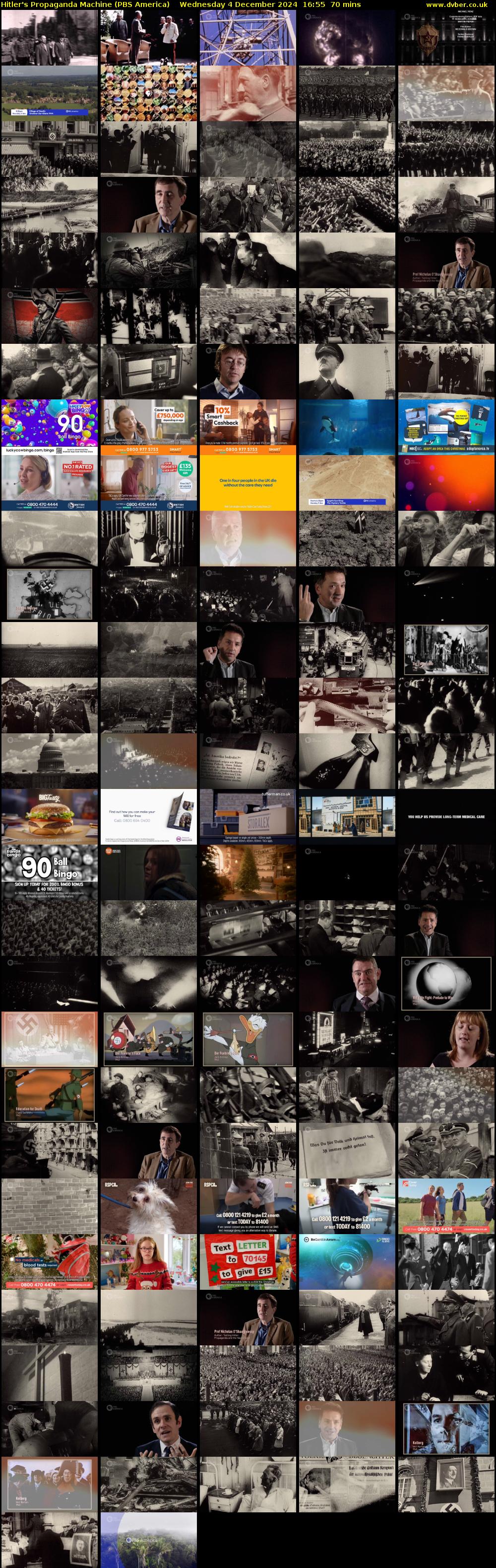 Hitler's Propaganda Machine (PBS America) Wednesday 4 December 2024 16:55 - 18:05