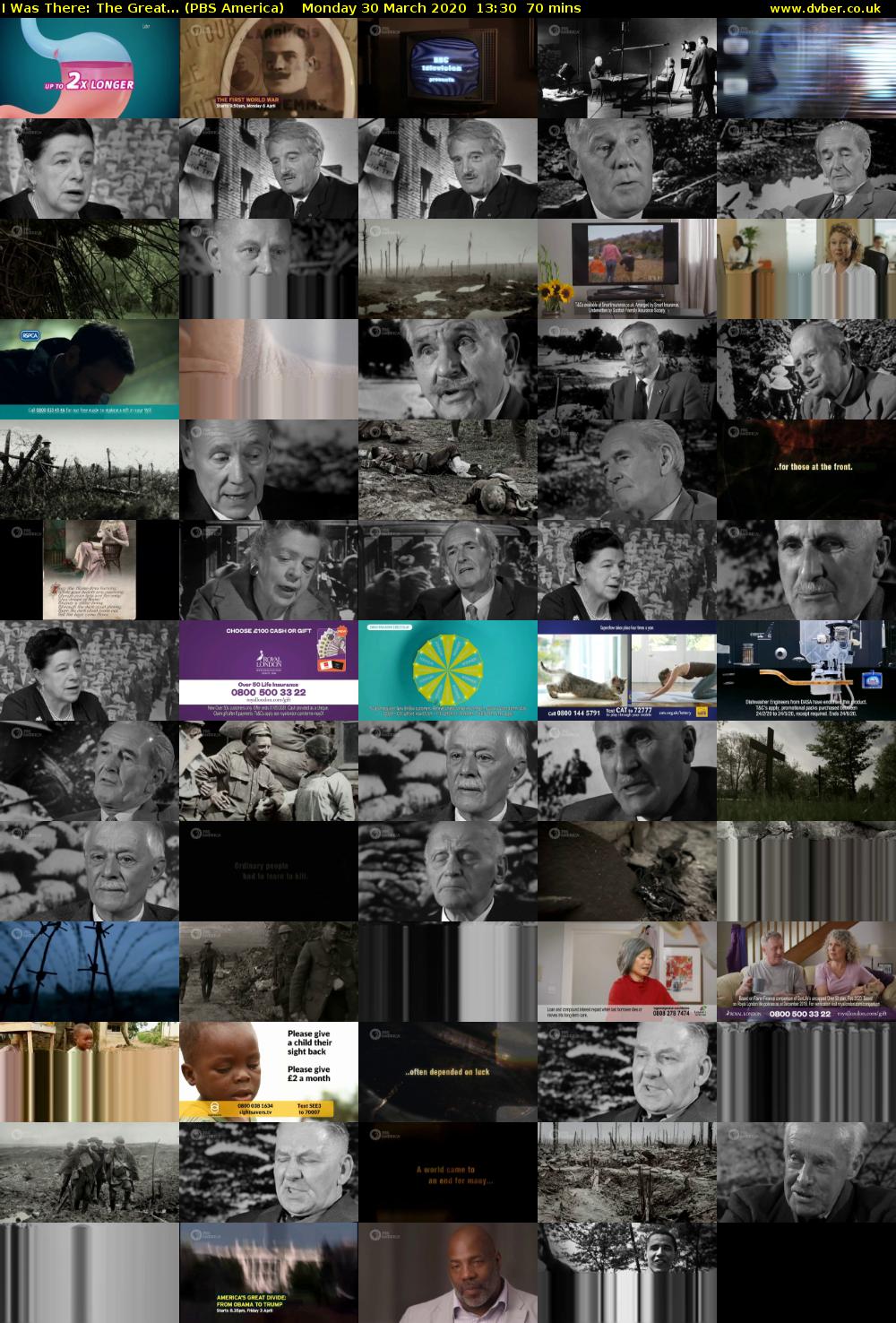 I Was There: The Great... (PBS America) Monday 30 March 2020 13:30 - 14:40