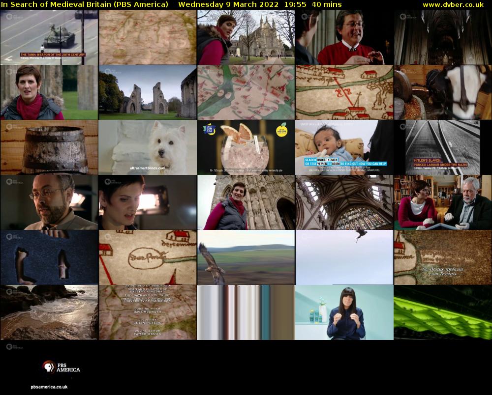 In Search of Medieval Britain (PBS America) Wednesday 9 March 2022 19:55 - 20:35