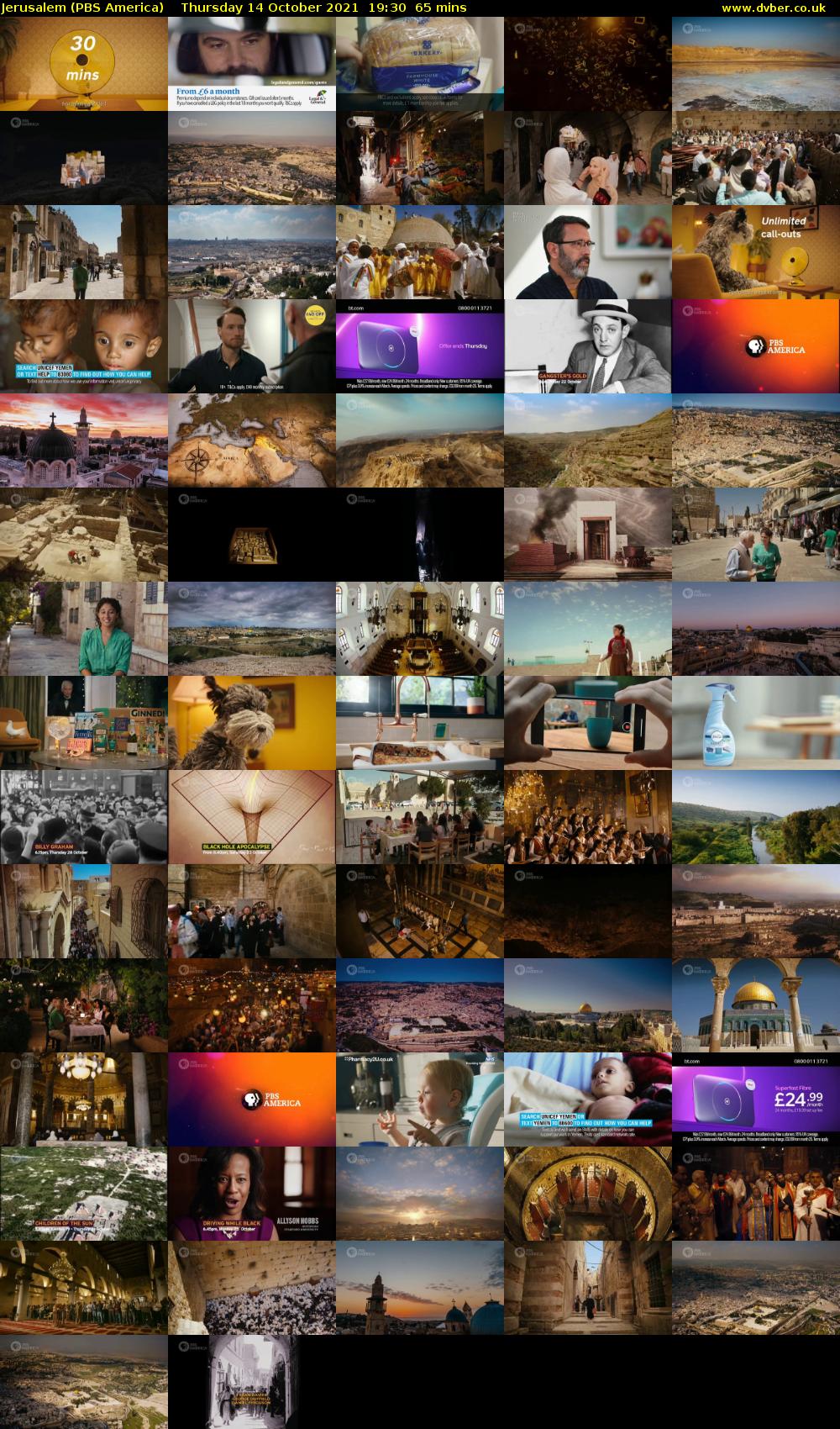 Jerusalem (PBS America) Thursday 14 October 2021 19:30 - 20:35