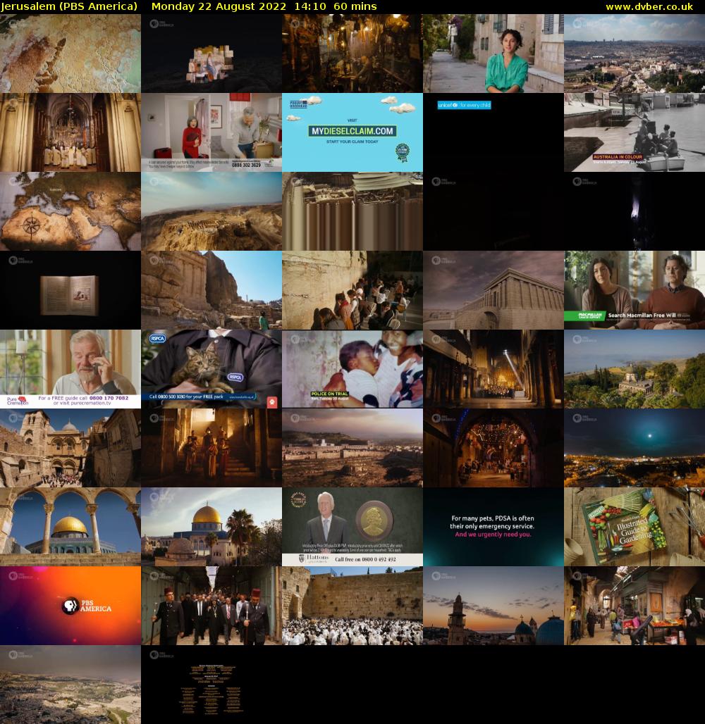 Jerusalem (PBS America) Monday 22 August 2022 14:10 - 15:10
