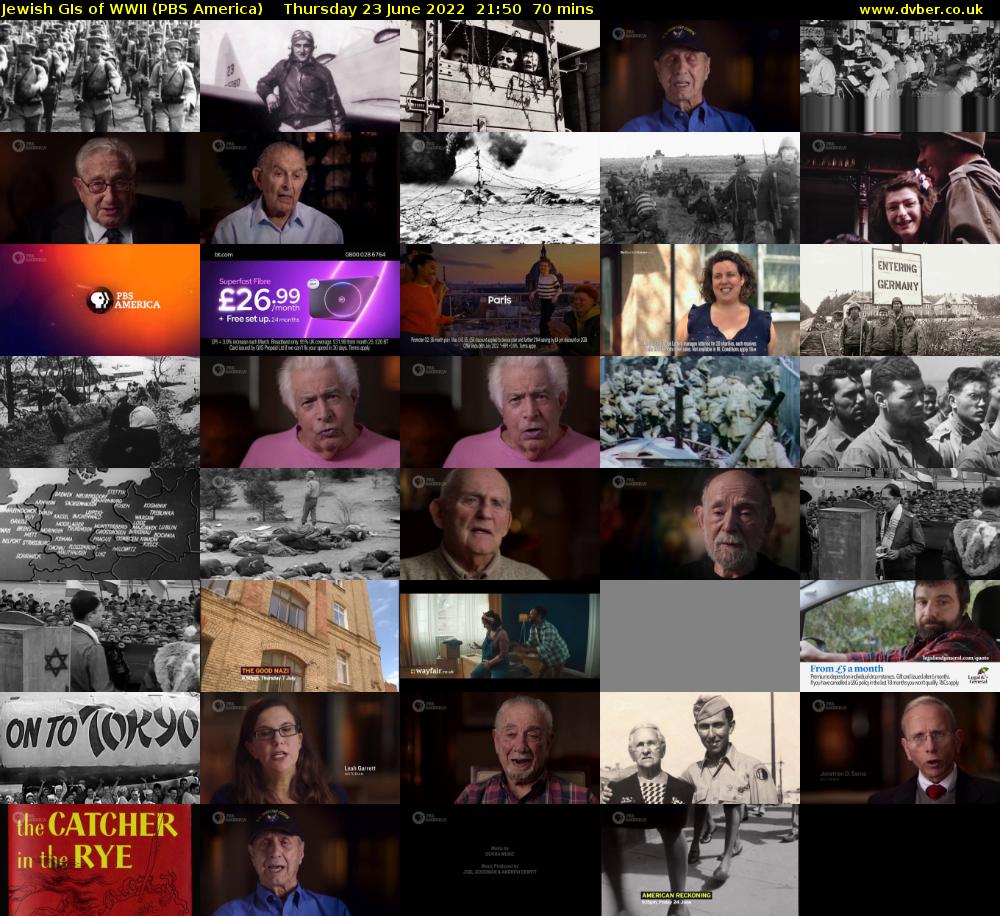 Jewish GIs of WWII (PBS America) Thursday 23 June 2022 21:50 - 23:00