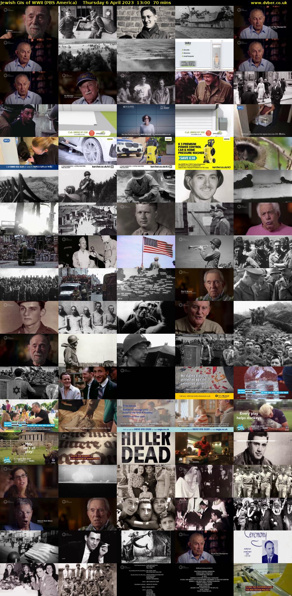 Jewish GIs of WWII (PBS America) Thursday 6 April 2023 13:00 - 14:10