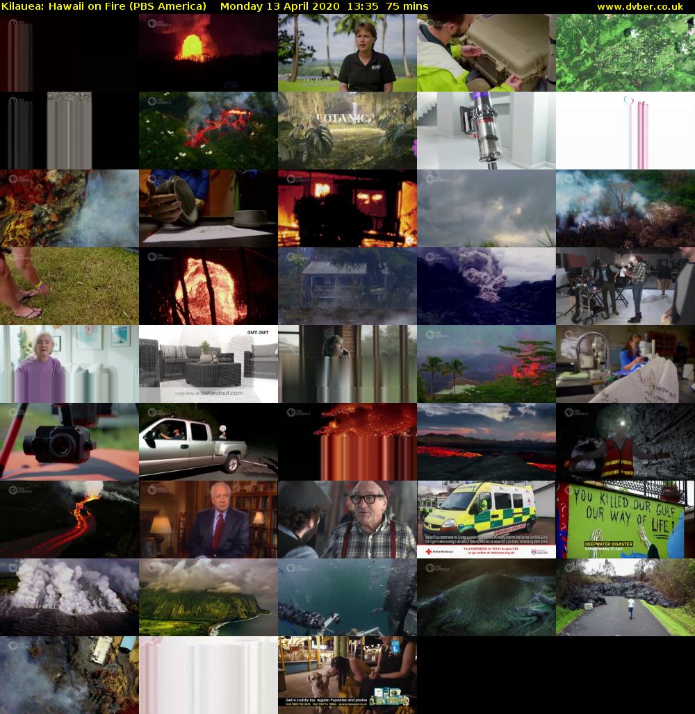 Kilauea: Hawaii on Fire (PBS America) Monday 13 April 2020 13:35 - 14:50