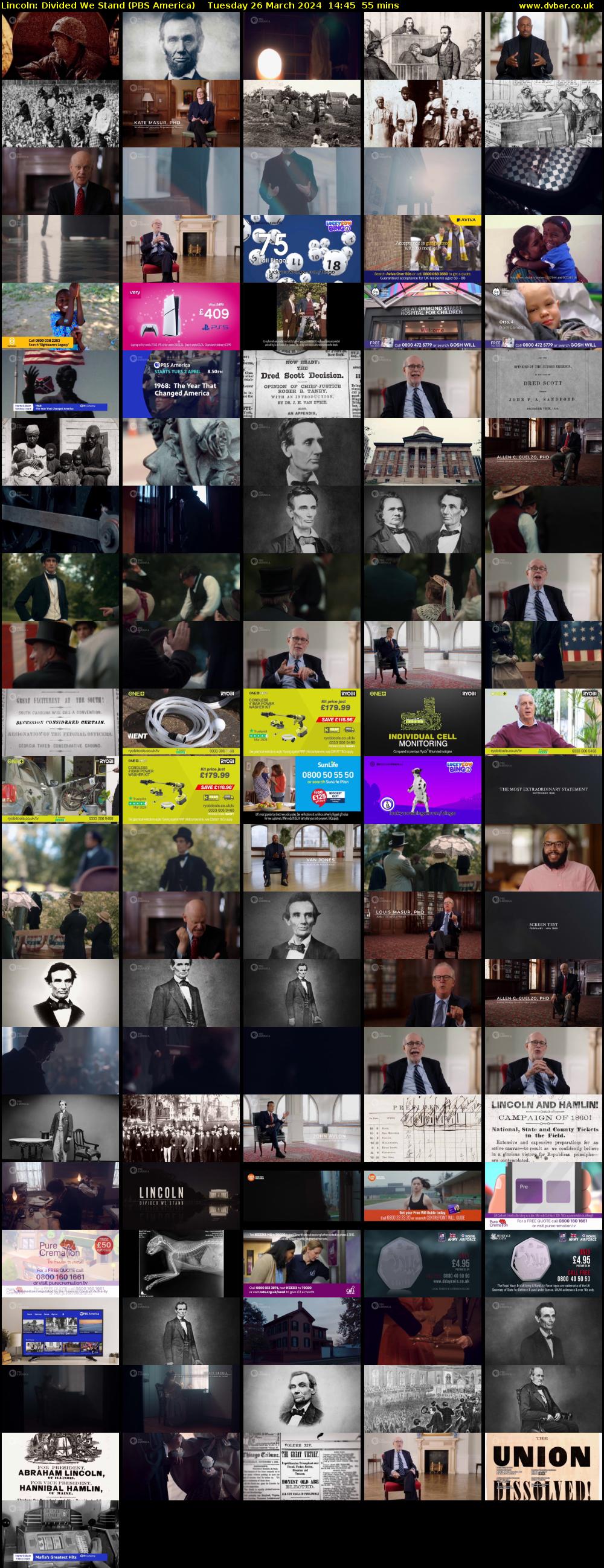 Lincoln: Divided We Stand (PBS America) Tuesday 26 March 2024 14:45 - 15:40