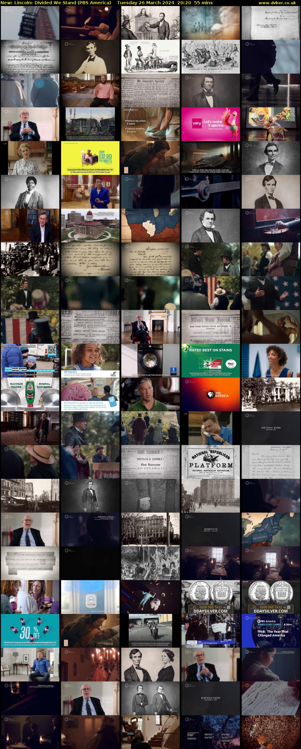 Lincoln: Divided We Stand (PBS America) Tuesday 26 March 2024 20:20 - 21:15