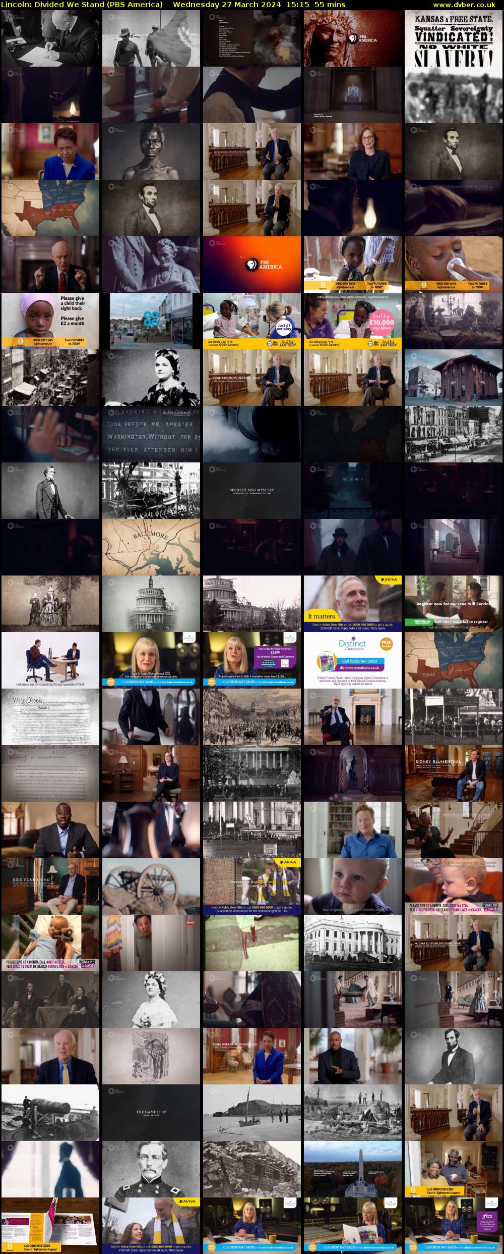 Lincoln: Divided We Stand (PBS America) Wednesday 27 March 2024 15:15 - 16:10