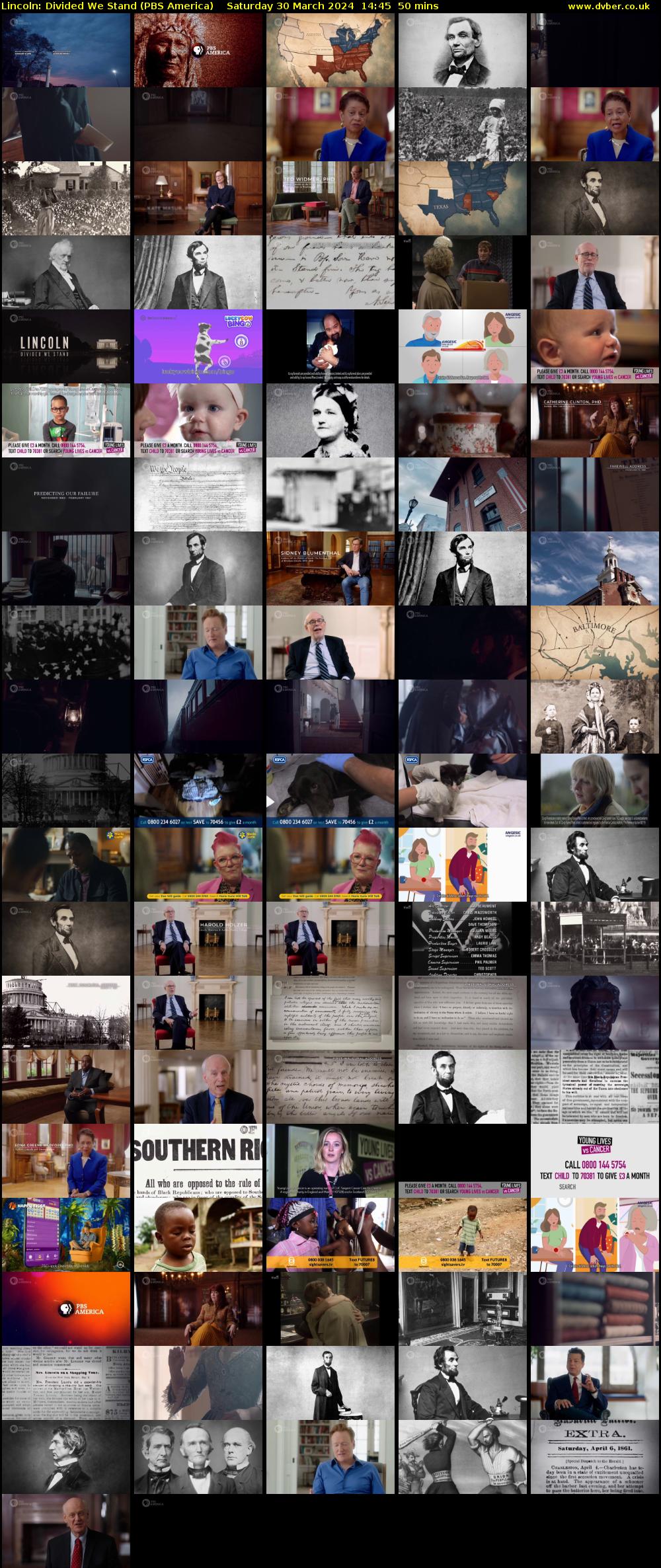 Lincoln: Divided We Stand (PBS America) Saturday 30 March 2024 14:45 - 15:35