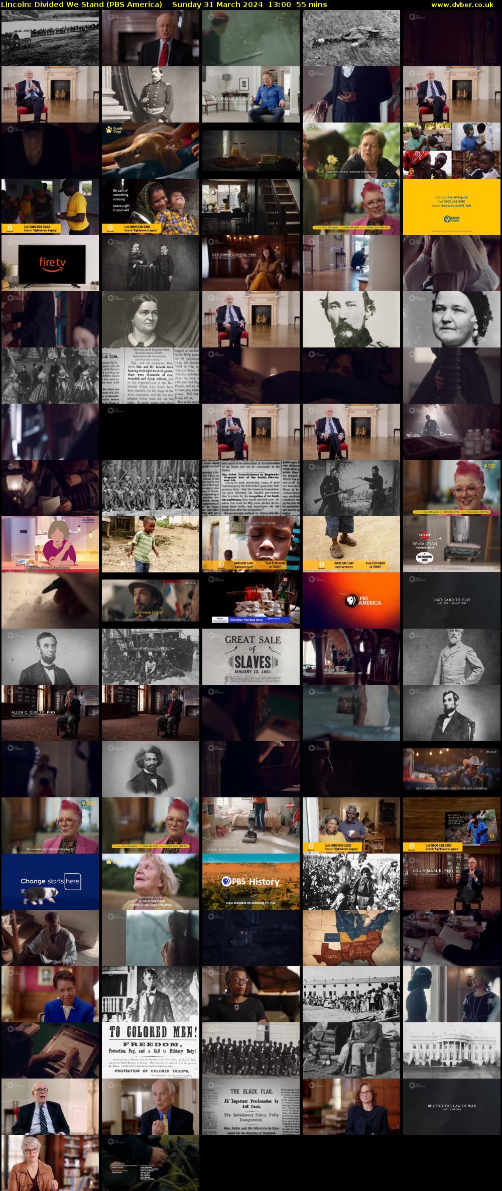 Lincoln: Divided We Stand (PBS America) Sunday 31 March 2024 13:00 - 13:55