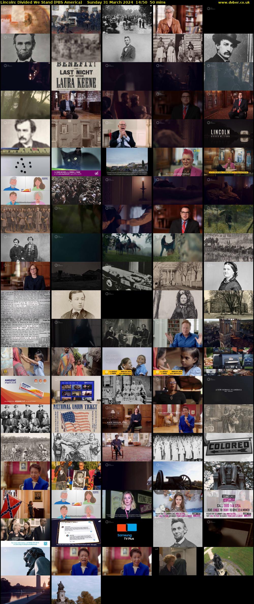 Lincoln: Divided We Stand (PBS America) Sunday 31 March 2024 14:50 - 15:40