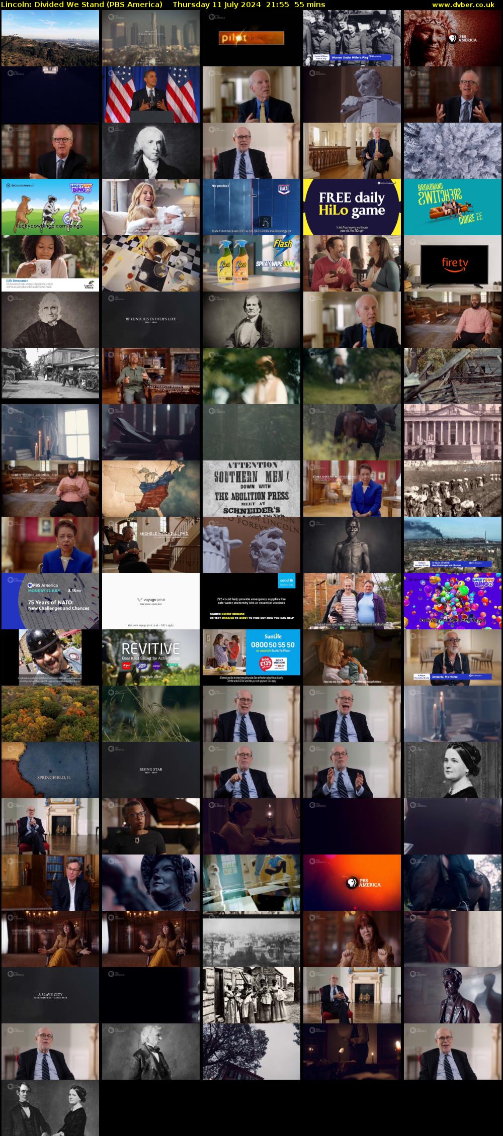 Lincoln: Divided We Stand (PBS America) Thursday 11 July 2024 21:55 - 22:50