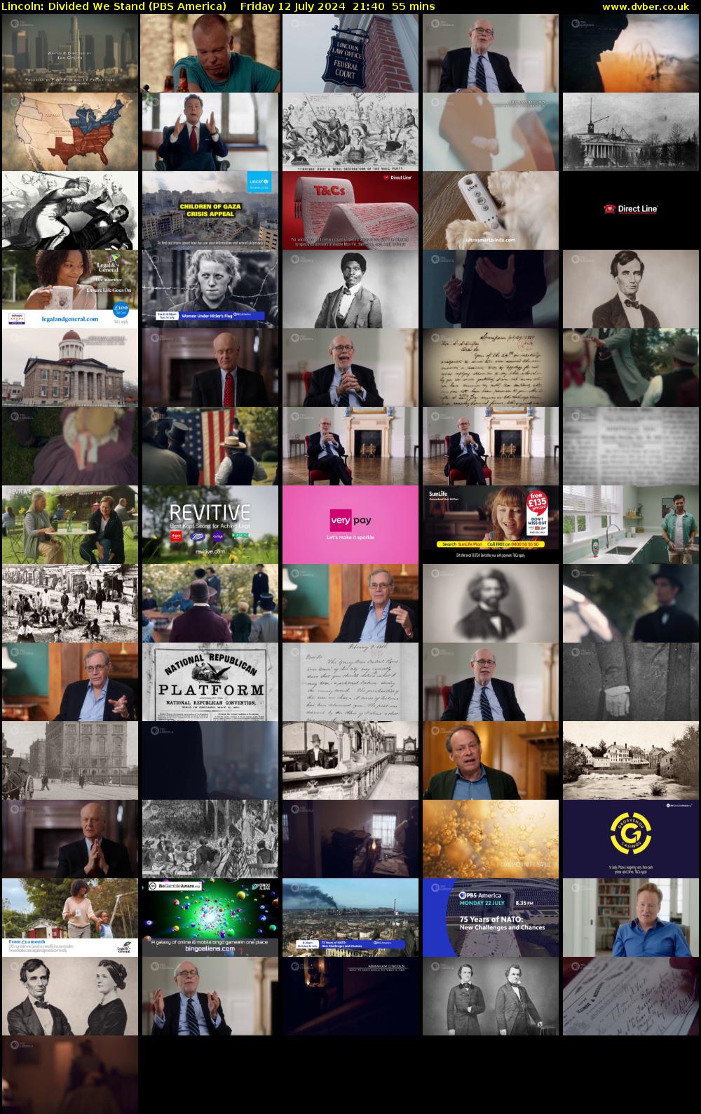 Lincoln: Divided We Stand (PBS America) Friday 12 July 2024 21:40 - 22:35