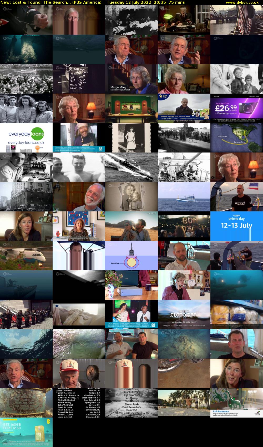 Lost & Found: The Search... (PBS America) Tuesday 12 July 2022 20:35 - 21:50