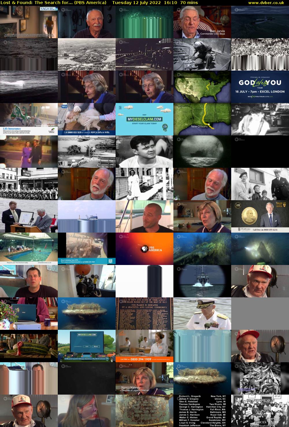 Lost & Found: The Search for... (PBS America) Tuesday 12 July 2022 16:10 - 17:20