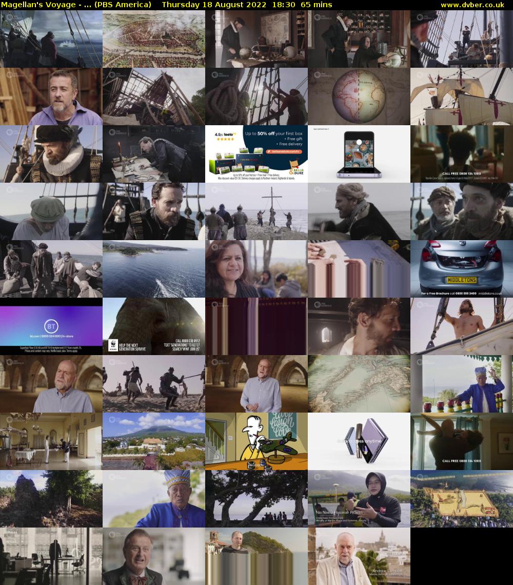Magellan's Voyage - ... (PBS America) Thursday 18 August 2022 18:30 - 19:35