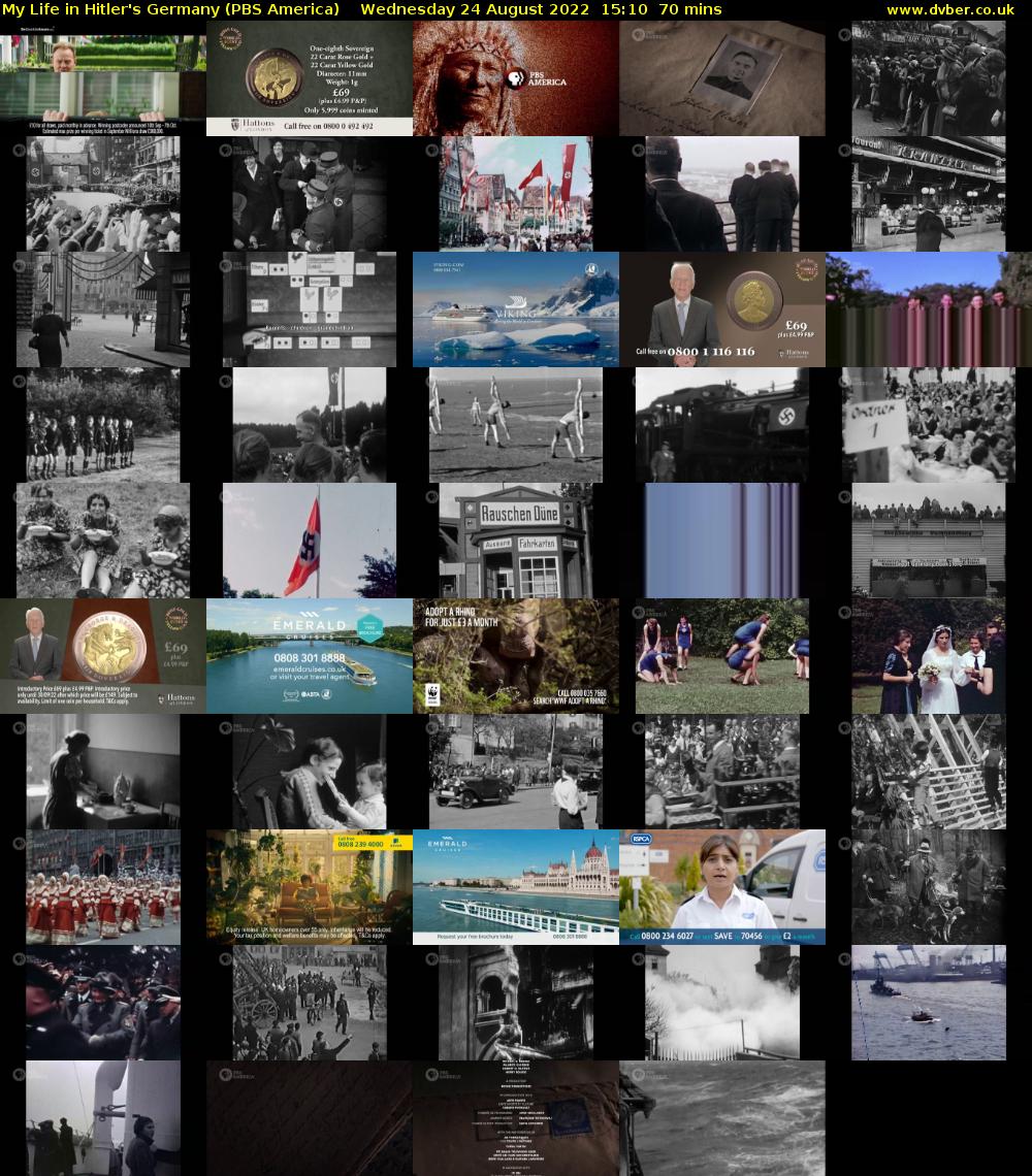 My Life in Hitler's Germany (PBS America) Wednesday 24 August 2022 15:10 - 16:20