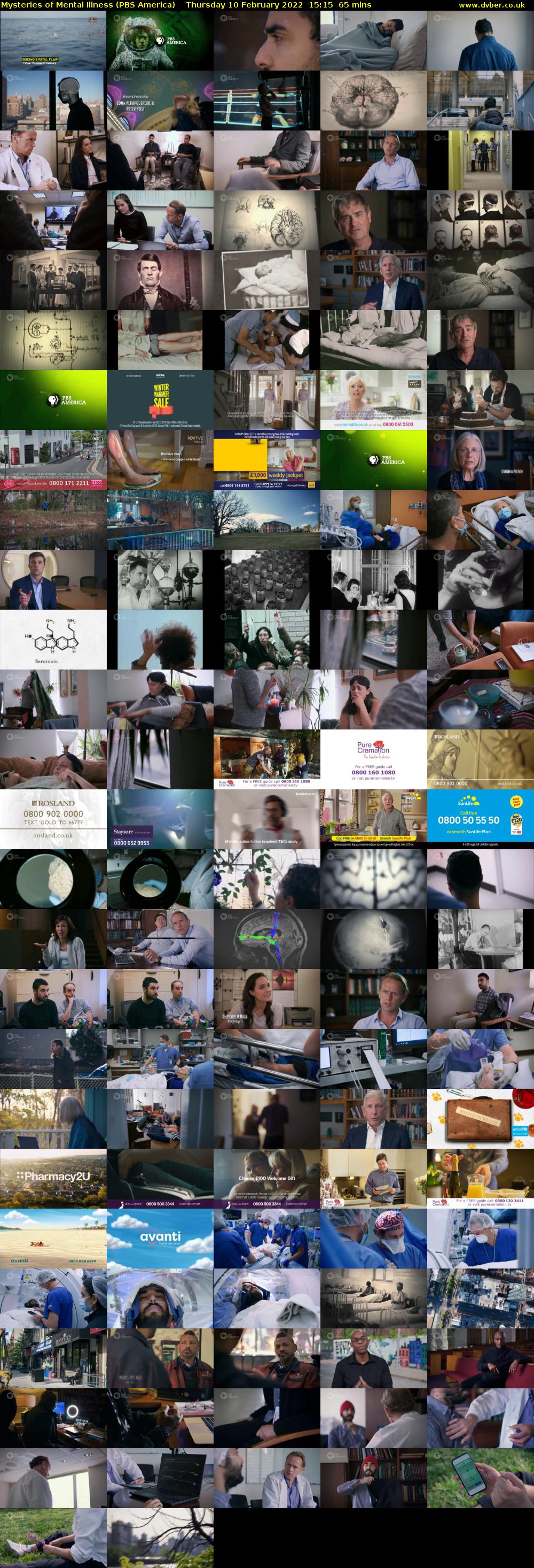 Mysteries of Mental Illness (PBS America) Thursday 10 February 2022 15:15 - 16:20