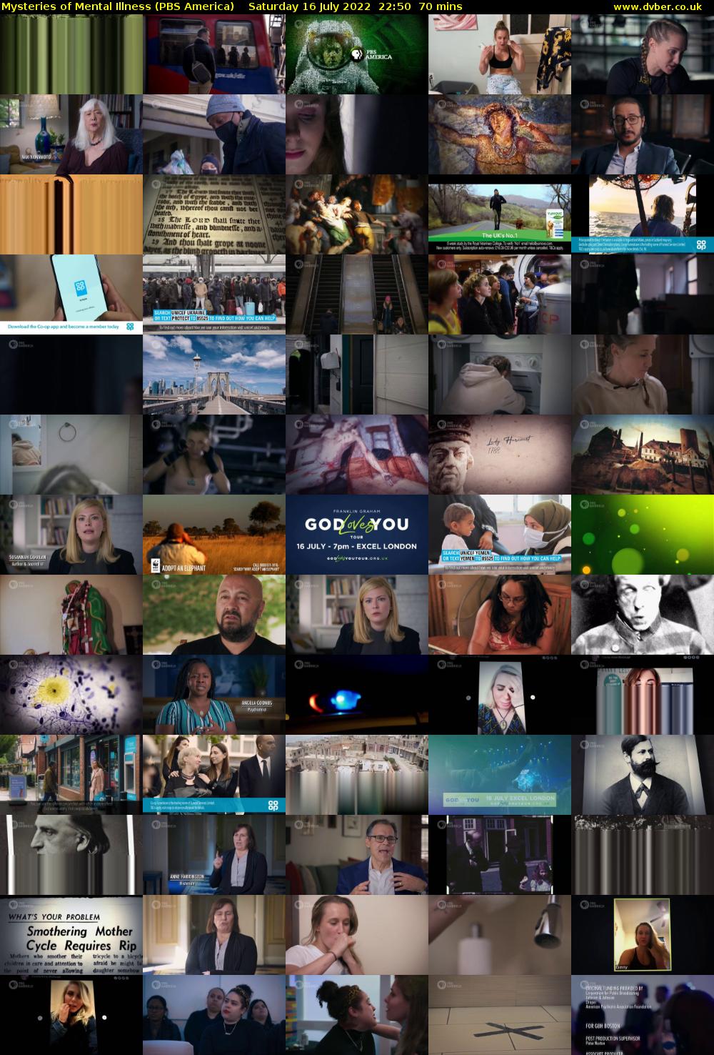 Mysteries of Mental Illness (PBS America) Saturday 16 July 2022 22:50 - 00:00