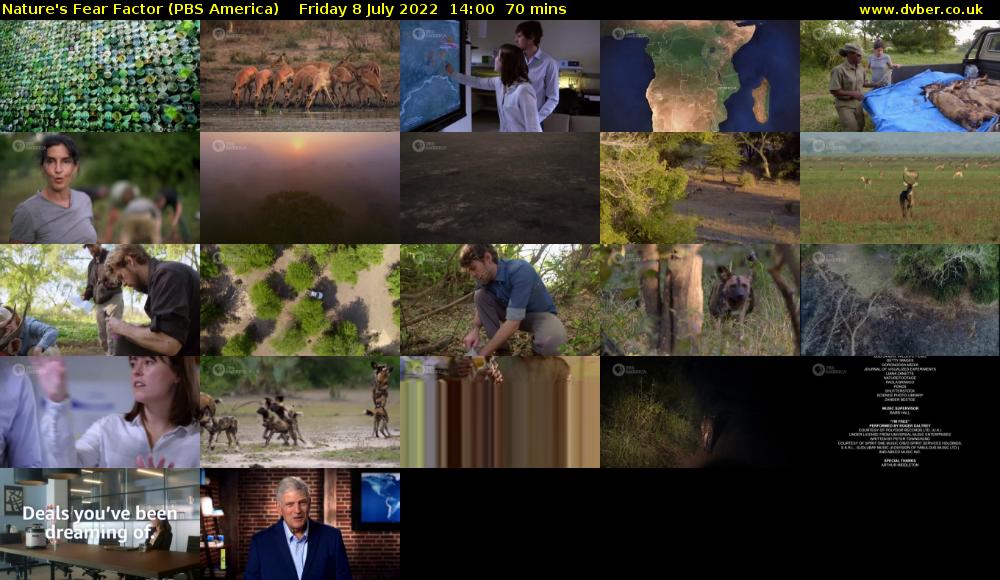 Nature's Fear Factor (PBS America) Friday 8 July 2022 14:00 - 15:10