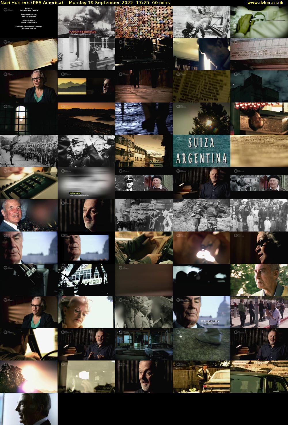 Nazi Hunters (PBS America) Monday 19 September 2022 17:25 - 18:25