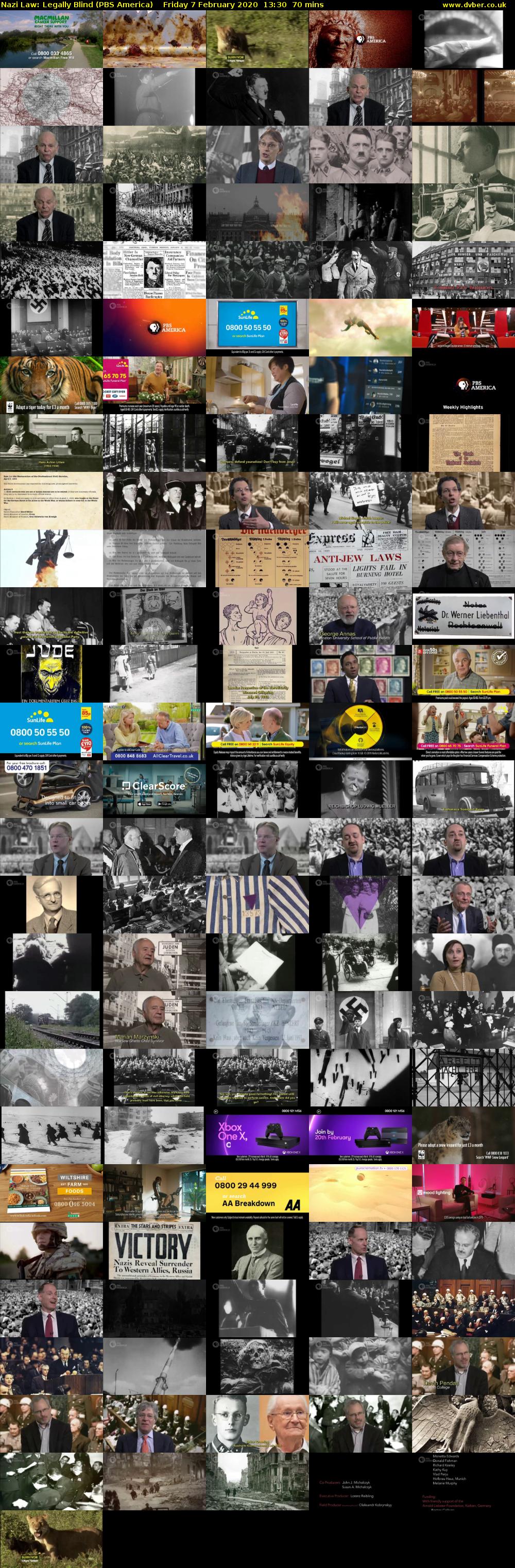 Nazi Law: Legally Blind (PBS America) Friday 7 February 2020 13:30 - 14:40